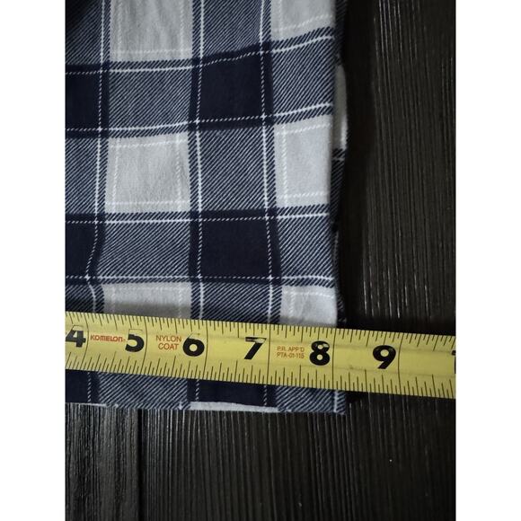 Women's Plaid Flannel Drawstring Navy Blue Gray Soft Cozy cabin Pajama Pants M - Picture 7 of 9